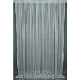 Akça Tekstil 150x260 cm Gri Geniş Etek Model Tek Kanat Hazır Pileli Fon Perde