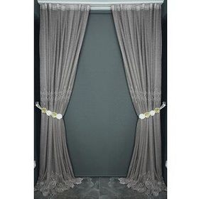 Akça Tekstil 150x260 cm Krem Göbekli Model Kum Rengi Tek Kanat Hazır Dikilmiş Pileli Fon Perde