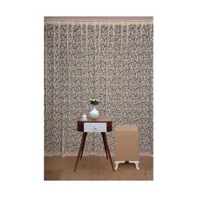 Akça Tekstil 300 x 260 cm Sultan 2 Krem Tek Kanat Hazır Dikilmiş Pileli Fon Perde