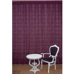 Akça Tekstil 300 x 260 cm Sultan 2 Mor Tek Kanat Hazır Dikilmiş Pileli Fon Perde