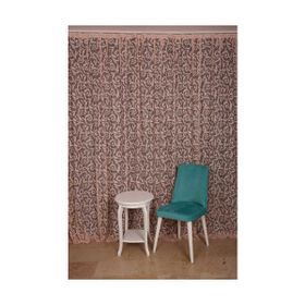 Akça Tekstil 300 x 260 cm Sultan 2 Pudra Tek Kanat Hazır Dikilmiş Pileli Fon Perde