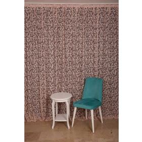 Akça Tekstil 300 x 260 cm Sultan 2 Pudra Tek Kanat Hazır Dikilmiş Pileli Fon Perde