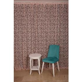 Akça Tekstil 300 x 260 cm Sultan 2 Pudra Tek Kanat Hazır Dikilmiş Pileli Fon Perde