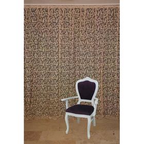 Akça Tekstil 300 x 260 cm Sultan 2 Vizon Tek Kanat Hazır Dikilmiş Pileli Fon Perde