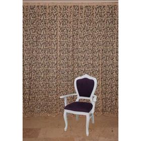 Akça Tekstil 300 x 260 cm Sultan 2 Vizon Tek Kanat Hazır Dikilmiş Pileli Fon Perde