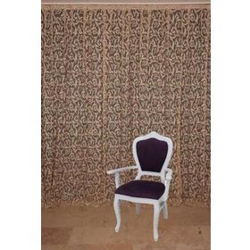 Akça Tekstil 300 x 260 cm Sultan 2 Vizon Tek Kanat Hazır Dikilmiş Pileli Fon Perde