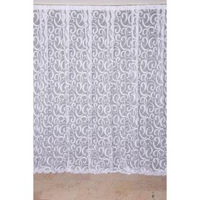 Akça Tekstil 300x260 cm Beyaz Ay Modeli Tek Kanat Hazır Dikilmiş Pileli Fon Perde