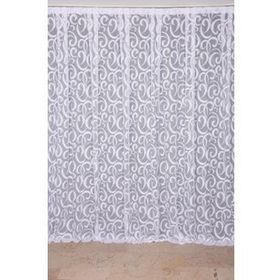 Akça Tekstil 300x260 cm Beyaz Ay Modeli Tek Kanat Hazır Dikilmiş Pileli Fon Perde