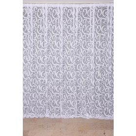 Akça Tekstil 300x260 cm Beyaz Ay Modeli Tek Kanat Hazır Dikilmiş Pileli Fon Perde