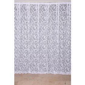 Akça Tekstil 300x260 cm Beyaz Ay Modeli Tek Kanat Hazır Dikilmiş Pileli Fon Perde
