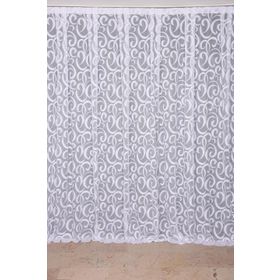 Akça Tekstil 300x260 cm Beyaz Ay Modeli Tek Kanat Hazır Dikilmiş Pileli Fon Perde