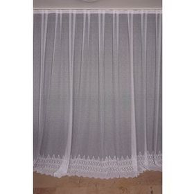 Akça Tekstil 300x260 cm Beyaz Geniş Etek Model Tek Kanat Hazır Pileli Fon Perde