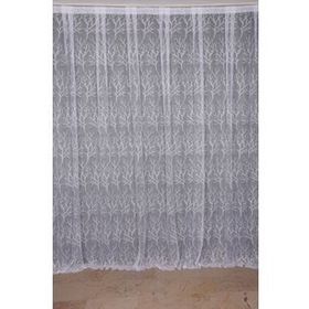 Akça Tekstil 300x260 cm Beyaz Granit Model Tek Kanat Dikilmiş Pileli Fon Perde