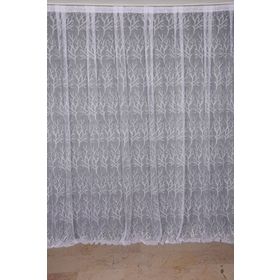 Akça Tekstil 300x260 cm Beyaz Granit Model Tek Kanat Dikilmiş Pileli Fon Perde