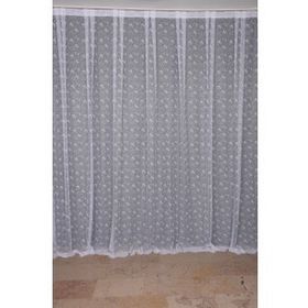 Akça Tekstil 300x260 cm Beyaz Kuş Model Tek Kanat Dikilmiş Pileli Fon Perde
