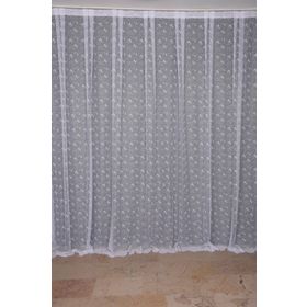Akça Tekstil 300x260 cm Beyaz Kuş Model Tek Kanat Dikilmiş Pileli Fon Perde