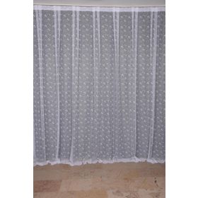 Akça Tekstil 300x260 cm Beyaz Kuş Model Tek Kanat Dikilmiş Pileli Fon Perde