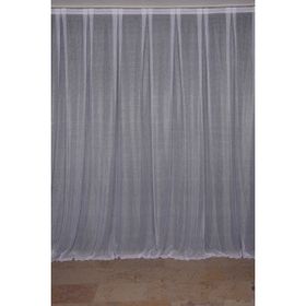 Akça Tekstil 300x260 cm Beyaz Seyrek Noktalı Model Tek Kanat Hazır Pileli Fon Perde