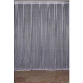 Akça Tekstil 300x260 cm Beyaz Seyrek Noktalı Model Tek Kanat Hazır Pileli Fon Perde
