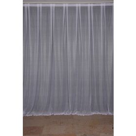 Akça Tekstil 300x260 cm Beyaz Seyrek Noktalı Model Tek Kanat Hazır Pileli Fon Perde