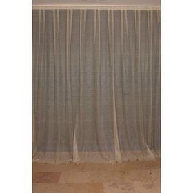 Akça Tekstil 300x260 cm Gold Dar Etek Tek Kanat Hazır Dikilmiş Pileli Fon Perde