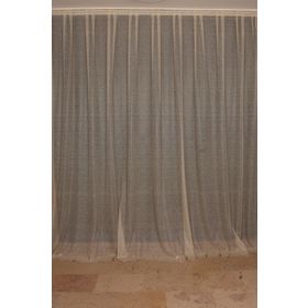 Akça Tekstil 300x260 cm Gold Dar Etek Tek Kanat Hazır Dikilmiş Pileli Fon Perde