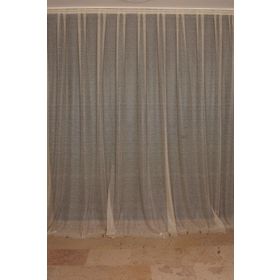 Akça Tekstil 300x260 cm Gold Dar Etek Tek Kanat Hazır Dikilmiş Pileli Fon Perde