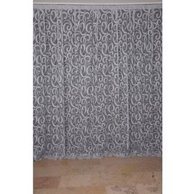 Akça Tekstil 300x260 cm Gri Ay Modeli Tek Kanat Hazır Dikilmiş Pileli Fon Perde