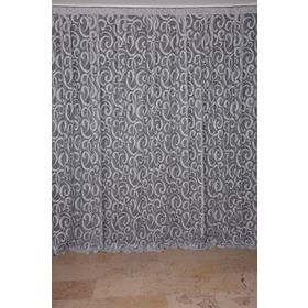 Akça Tekstil 300x260 cm Gri Ay Modeli Tek Kanat Hazır Dikilmiş Pileli Fon Perde