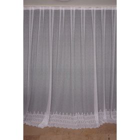 Akça Tekstil 300x260 cm Kırık Beyaz Geniş Etek Model Tek Kanat Hazır Pileli Fon Perde