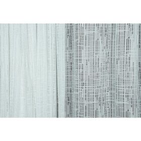 Akça Tekstil 300x260 cm Kırık Beyaz Kareli Model Tek Kanat Hazır Dikilmiş Pileli Fon Perde
