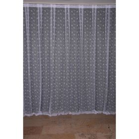 Akça Tekstil 300x260 cm Kırık Beyaz Kuş Model Tek Kanat Dikilmiş Pileli Fon Perde
