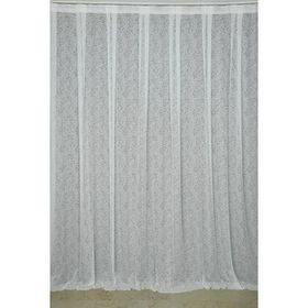 Akça Tekstil 300x260 cm Kırık Beyaz Mikro Model Tek Kanat Hazır Dikilmiş Pileli Fon Perde