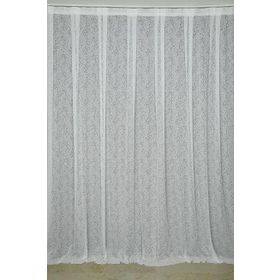 Akça Tekstil 300x260 cm Kırık Beyaz Mikro Model Tek Kanat Hazır Dikilmiş Pileli Fon Perde