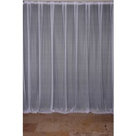 Akça Tekstil 300x260 cm Kırık Beyaz Sık Noktalı Model Tek Kanat Hazır Pileli Fon Perde