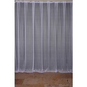 Akça Tekstil 300x260 cm Kırık Beyaz Sık Noktalı Model Tek Kanat Hazır Pileli Fon Perde