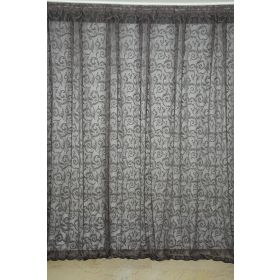 Akça Tekstil 300x260 cm Koyu Vizon Sultan 2 Tek Kanat Hazır Dikilmiş Pileli Fon Perde