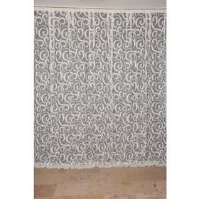 Akça Tekstil 300x260 cm Krem Ay Modeli Tek Kanat Hazır Dikilmiş Pileli Fon Perde