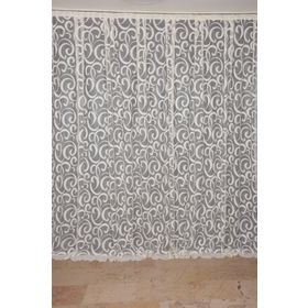 Akça Tekstil 300x260 cm Krem Ay Modeli Tek Kanat Hazır Dikilmiş Pileli Fon Perde