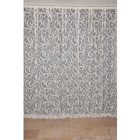 Akça Tekstil 300x260 cm Krem Ay Modeli Tek Kanat Hazır Dikilmiş Pileli Fon Perde