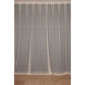 Akça Tekstil 300x260 cm Krem Dar Etek Tek Kanat Hazır Dikilmiş Pileli Fon Perde