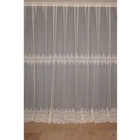 Akça Tekstil 300x260 cm Krem Göbekli Dantel Tek Kanat Hazır Dikilmiş Pileli Fon Perde
