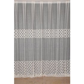 Akça Tekstil 300x260 cm Krem Osmanlı Model Tek Kanat Dikilmiş Pileli Fon Perde