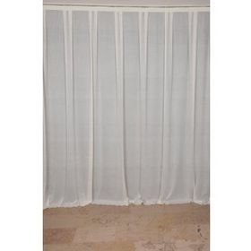 Akça Tekstil 300x260 cm Krem Petek Model Koyu Vizon Tek Kanat Dikilmiş Pileli Fon Perde