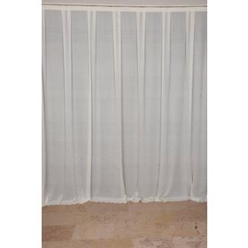 Akça Tekstil 300x260 cm Krem Petek Model Koyu Vizon Tek Kanat Dikilmiş Pileli Fon Perde