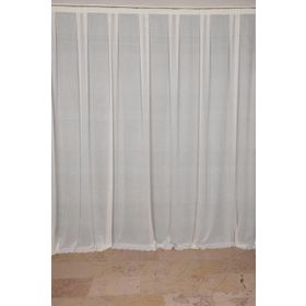 Akça Tekstil 300x260 cm Krem Petek Model Koyu Vizon Tek Kanat Dikilmiş Pileli Fon Perde
