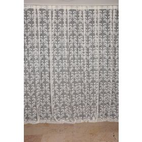 Akça Tekstil 300x260 cm Krem Sarmaşık Tek Kanat Dikilmiş Pileli Fon Perde