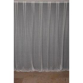 Akça Tekstil 300x260 cm Krem Seyrek Noktalı Model Tek Kanat Hazır Pileli Fon Perde