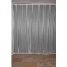 Akça Tekstil 300x260 cm Krem Sık Noktalı Model Tek Kanat Hazır Pileli Fon Perde