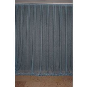 Akça Tekstil 300x260 cm Mavi Dar Etek Tek Kanat Hazır Dikilmiş Pileli Fon Perde